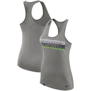 Nike Team Apparel Heathered Charcoal Seattle Seahawks Touch Performance Tank Top